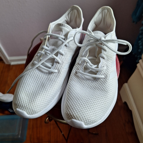 Adidas white Cloudfoam QT Flex lightweight sneakers with memory foam women's 8 - Picture 7 of 16